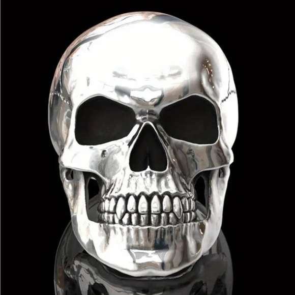 MENS STAINLESS STEEL SKULL RING only a size 9 left - Picture 2 of 8